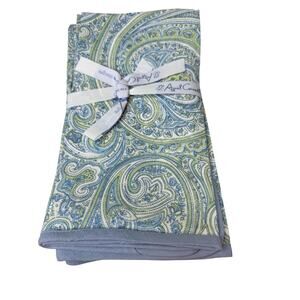 April Cornell Oceana Paisley 100% Cotton Napkin Set of 4 New 20 X 20